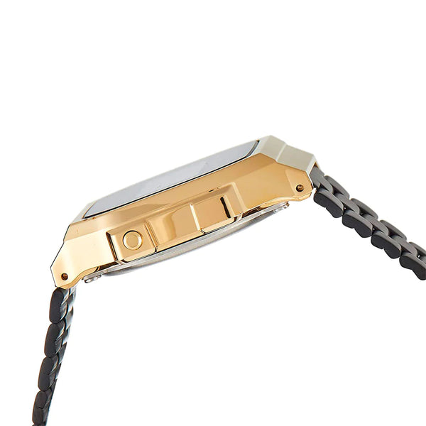 RELOJ CASIO VINTAGE A168WEGB-1BDF DORADO NEGRO PANTALLA NEGATIVA