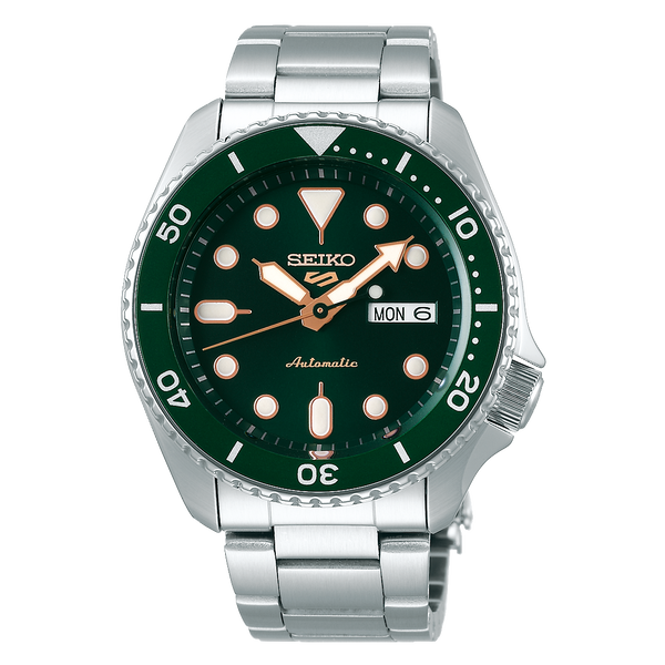 RELOJ SEIKO 5 SPORTS SRPD63K1 AUTOM TICO VERDE DORADO 42.5MM