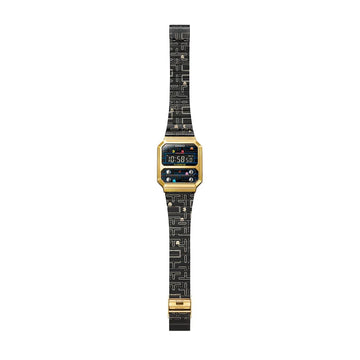 RELOJ CASIO VINTAGE A100WEPC-1BDR "ALIEN" DORADO PACMAN COLECCIÓN