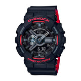 RELOJ CASIO VINTAGE G-SHOCK GA-110HR-1ADR ANA-DIGI NEGRO-ROJO PANTALLA NEGATIVA