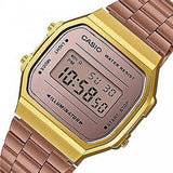 RELOJ CASIO VINTAGE A168WECM-5DF DORADO ROSADO