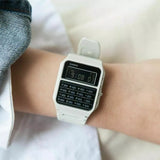 RELOJ CASIO VINTAGE CA-53WF-8BDF CALCULADORA BLANCO PANTALLA NEGATIVA