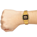 RELOJ CASIO VINTAGE LA680WGA-1DF NEGRO-DORADO MINI