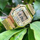 RELOJ CASIO VINTAGE LA680WGA-9CDF DORADO FLORES MUJER MINI