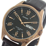 RELOJ CASIO VINTAGE ANÁLOGO MTP-1384L-1A2VDF DORADO ROSÉ ESFERA NEGRA