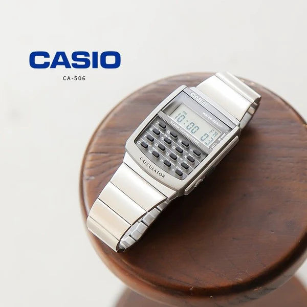 Reloj casio calculadora plateado sale