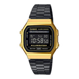 RELOJ CASIO VINTAGE A168WEGB-1BDF DORADO - NEGRO PANTALLA NEGATIVA