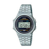 RELOJ CASIO VINTAGE A171WE-1ADF NEGRO REDONDO PLATEADO