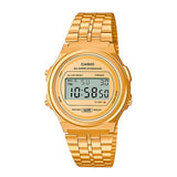 RELOJ CASIO VINTAGE A171WEG-9ADF NEGRO REDONDO DORADO