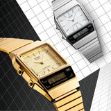 RELOJ CASIO VINTAGE AQ-800EG-9ADF ANA-DIGI DORADO