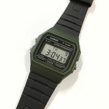 RELOJ CASIO VINTAGE F-91WM-3ADF VERDE NEGRO