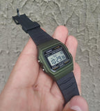 RELOJ CASIO VINTAGE F-91WM-3ADF VERDE NEGRO