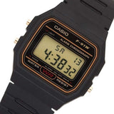 RELOJ CASIO VINTAGE F-91WG-9QDF NEGRO LINEA AMARILLA