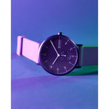 RELOJ ANÁLOGO SKAGEN MUJER MORADO PULSERA SILICONA