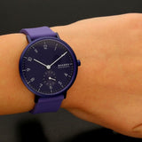 RELOJ ANÁLOGO SKAGEN MUJER MORADO PULSERA SILICONA