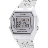 RELOJ CASIO VINTAGE LA680WA-7DF PLATEADO GRIS MUJER MINI