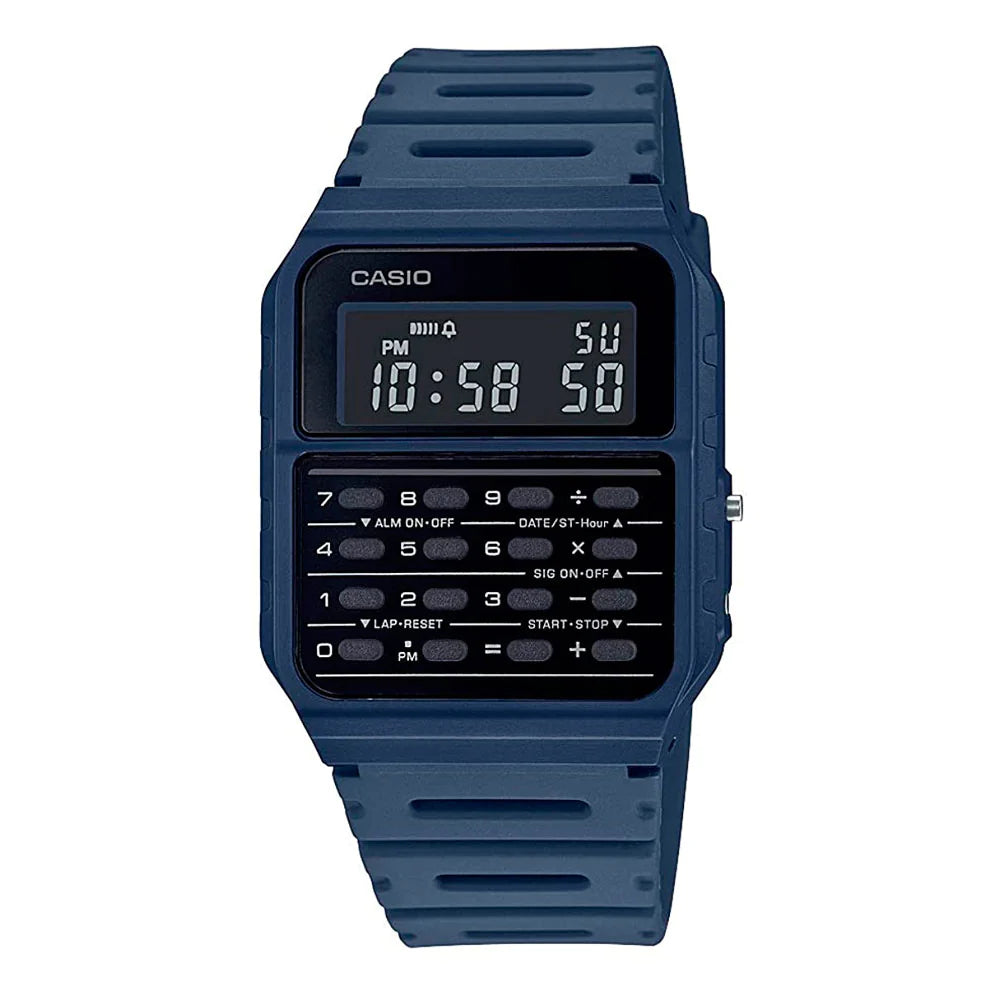 RELOJ CASIO VINTAGE CA 53WF 2BDF CALCULADORA AZUL PANTALLA