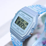 RELOJ CASIO VINTAGE F-91WS-2DF CELESTE TRANSPARENTE