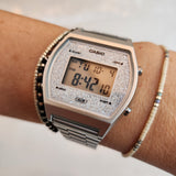 RELOJ CASIO VINTAGE B640WDG-7DF BLANCO GLITTER