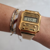 RELOJ CASIO VINTAGE A100WEG-9ADF "ALIEN" DORADO