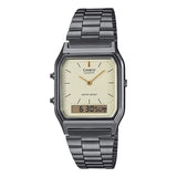 RELOJ CASIO VINTAGE AQ-230GG-9ADF COLOR TITANIO - BLANCO "JANUS" ANA-DIGI