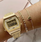 RELOJ CASIO VINTAGE B640WGG-9DF DORADO GLITTER