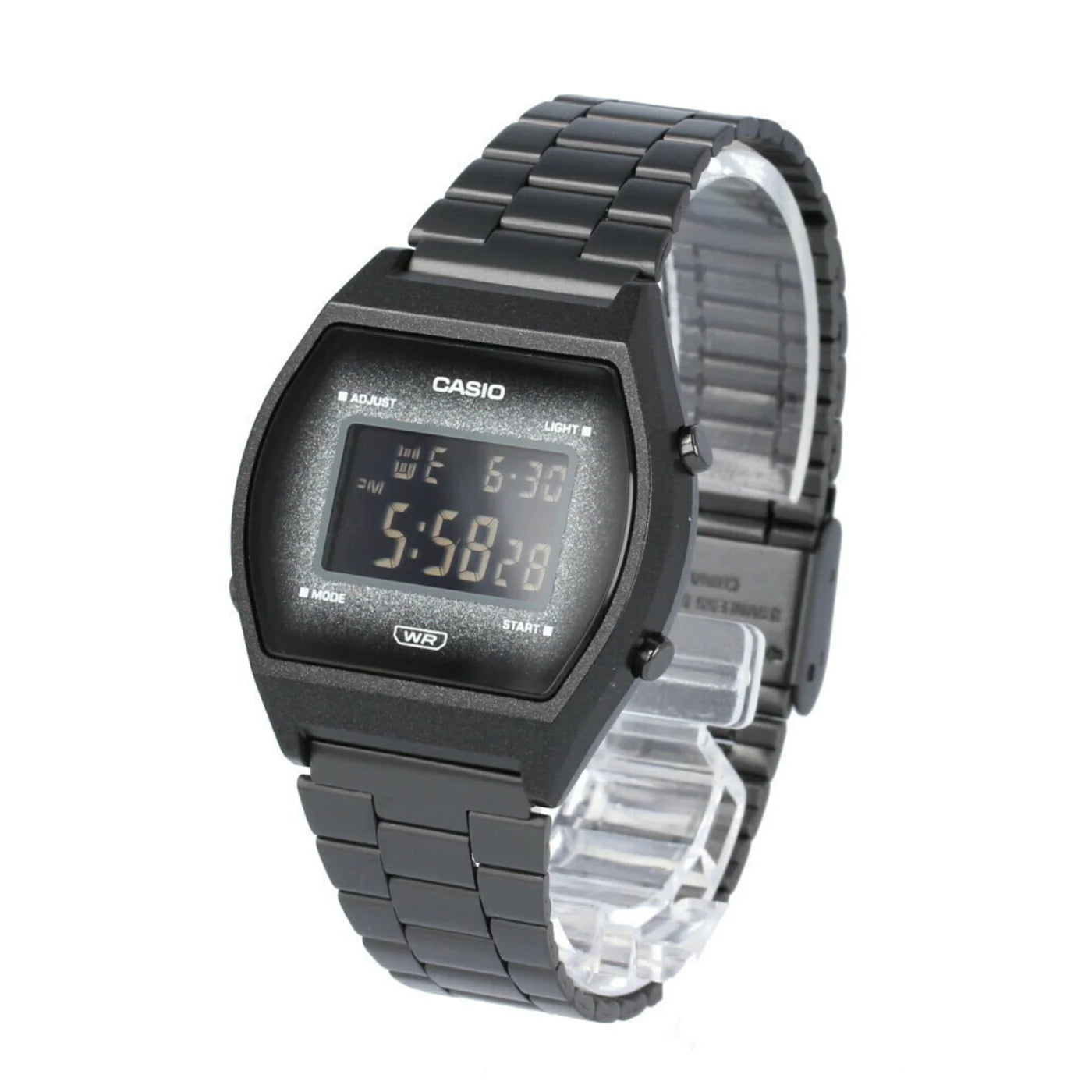 RELOJ CASIO VINTAGE B640WBG 1BDF NEGRO GLITTER PANTALLA NEGATIVA
