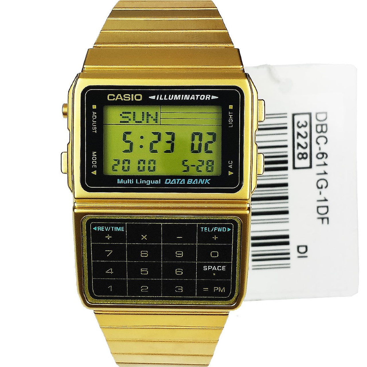  Casio #DBC611G-1D reloj con banco de datos y