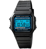 RELOJ CASIO VINTAGE F-105W-1ADF NEGRO - AZUL ILLUMINATOR