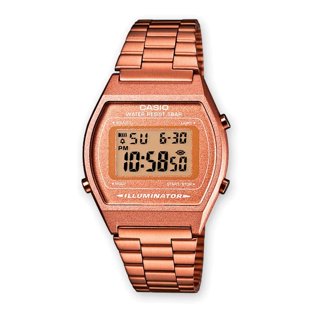 RELOJ CASIO VINTAGE B640WC 5ADF ROSADO GOODTIME.CL