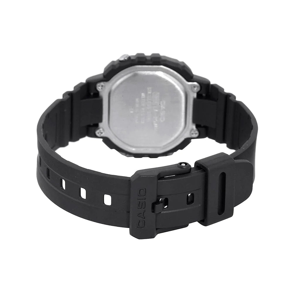 RELOJ CASIO VINTAGE LA-20WH-1CDF MINI NEGRO LÍNEA AZUL