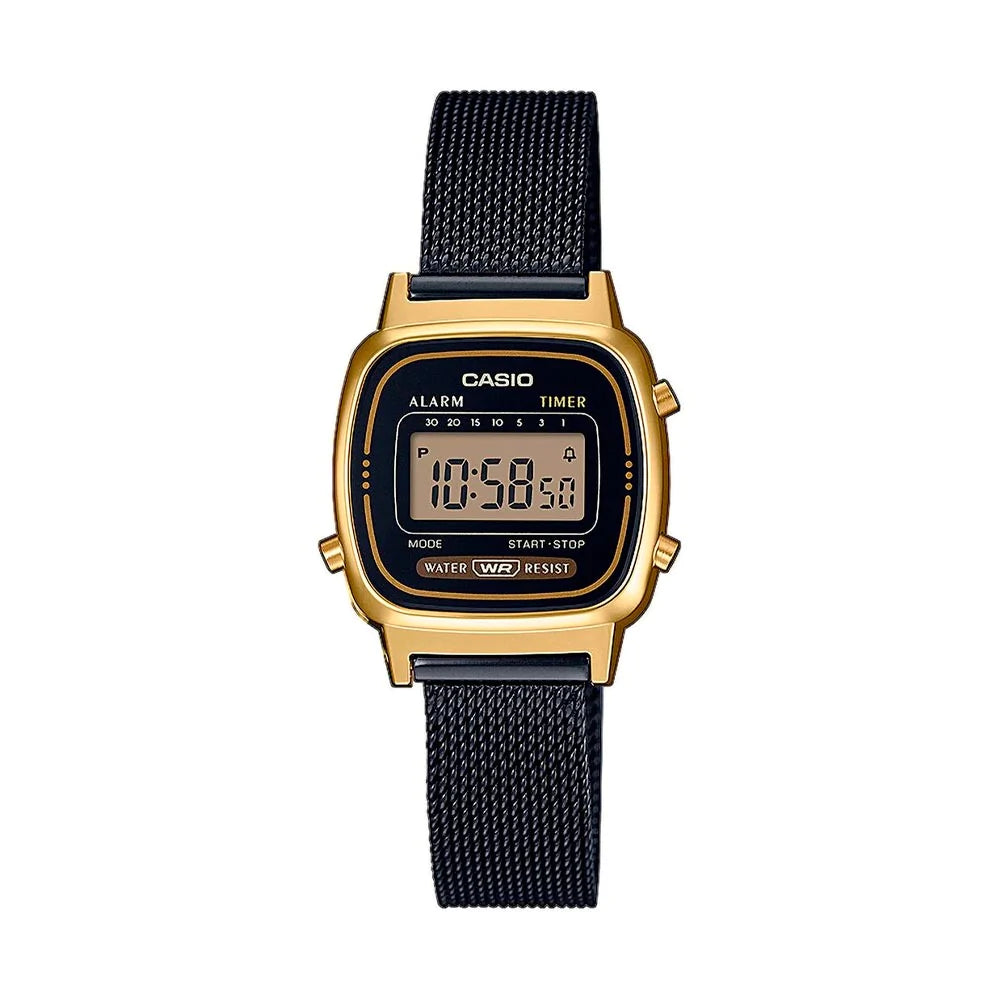 Casio negro y dorado sale