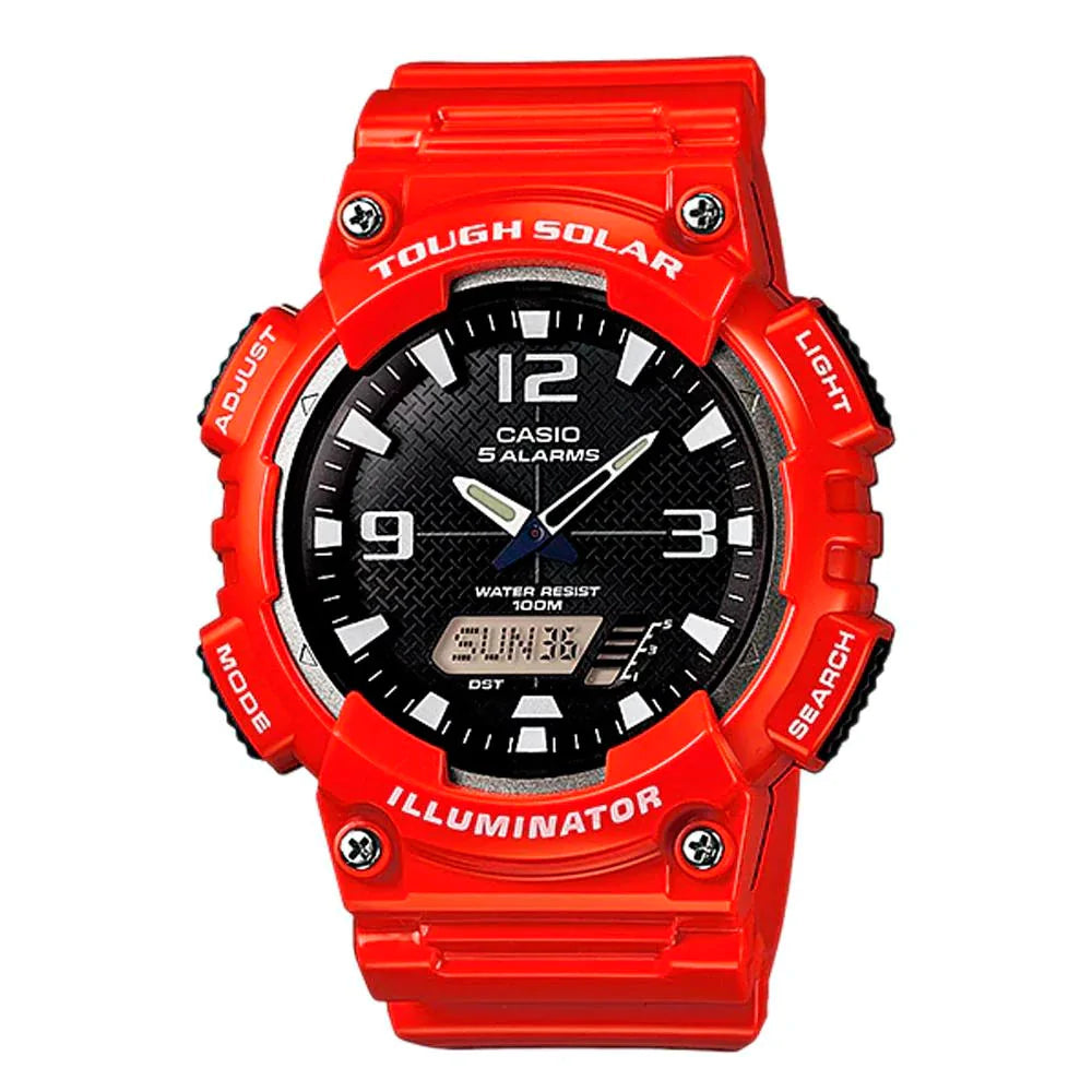 RELOJ CASIO VINTAGE TOUGH SOLAR AQ S810WC 4AVDF ROJO GOODTIME.CL