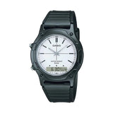 RELOJ CASIO VINTAGE  AW-49H-7EVDF ANÁLOGO - DIGITAL  NEGRO - BLANCO