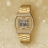 RELOJ CASIO VINTAGE B640WGG-9DF DORADO GLITTER