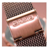 RELOJ CASIO VINTAGE  B640WMR-5ADF ROSADO METAL MILANESE