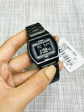 RELOJ CASIO VINTAGE B640WBG-1BDF NEGRO GLITTER PANTALLA NEGATIVA