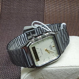 RELOJ CASIO VINTAGE AQ-230GG-9ADF COLOR TITANIO - BLANCO "JANUS" ANA-DIGI