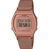 RELOJ CASIO VINTAGE  B640WMR-5ADF ROSADO METAL MILANESE