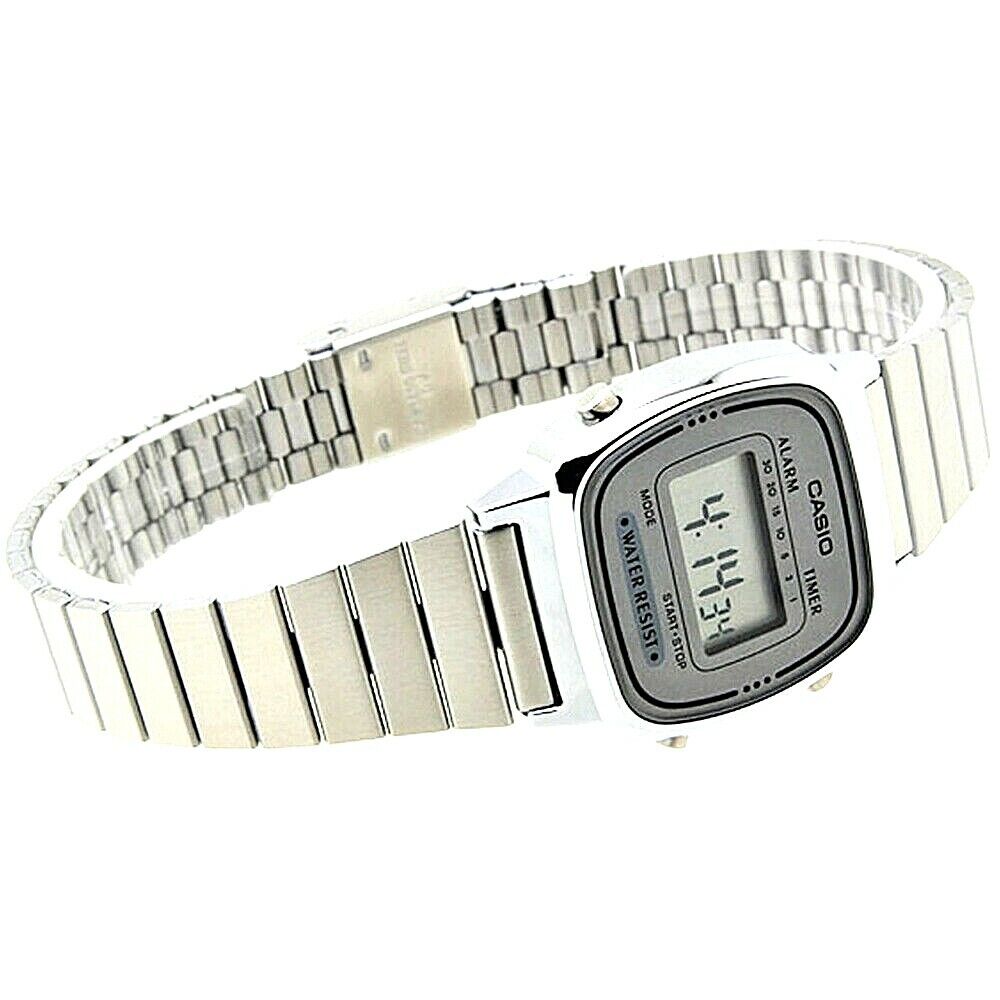Reloj digital clásico mujer Casio LA670WA-7 plateado resistente al