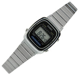 RELOJ CASIO VINTAGE LA670WA-1DF PLATEADO NEGRO