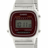 RELOJ CASIO VINTAGE LA670WA-4DF BURDEO PLATEADO