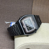 RELOJ CASIO VINTAGE B640WBG-1BDF NEGRO GLITTER PANTALLA NEGATIVA