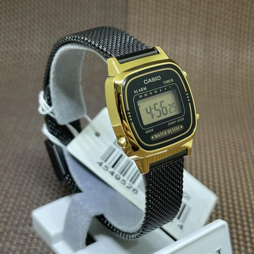 ❤️ Reloj Casio de mujer dorado y negro de estilo retro, LA670WEMB-1EF.