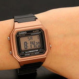 RELOJ CASIO VINTAGE W-217HM-5AVDF ROSA METALIZADO NUMEROS GRANDES